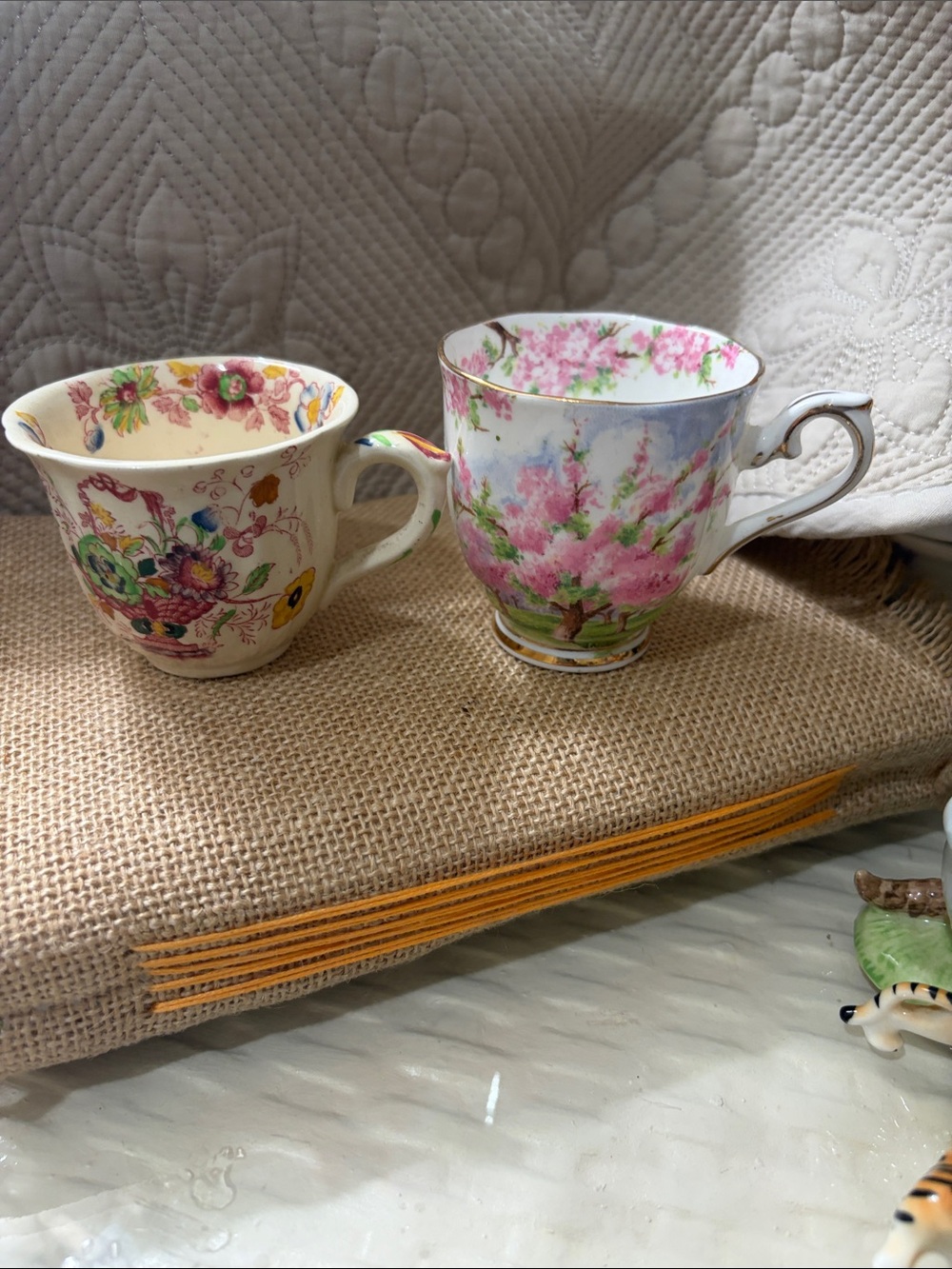 Masons and Royal Albert tiny tea cups vintage no chips or cracks